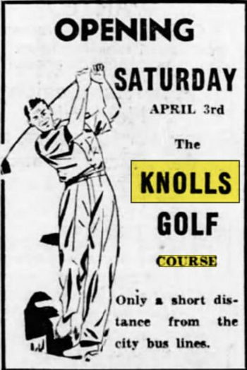 Pine Knoll Golf Course (The Knolls Golf Course) - Apr 2 1943 Ad